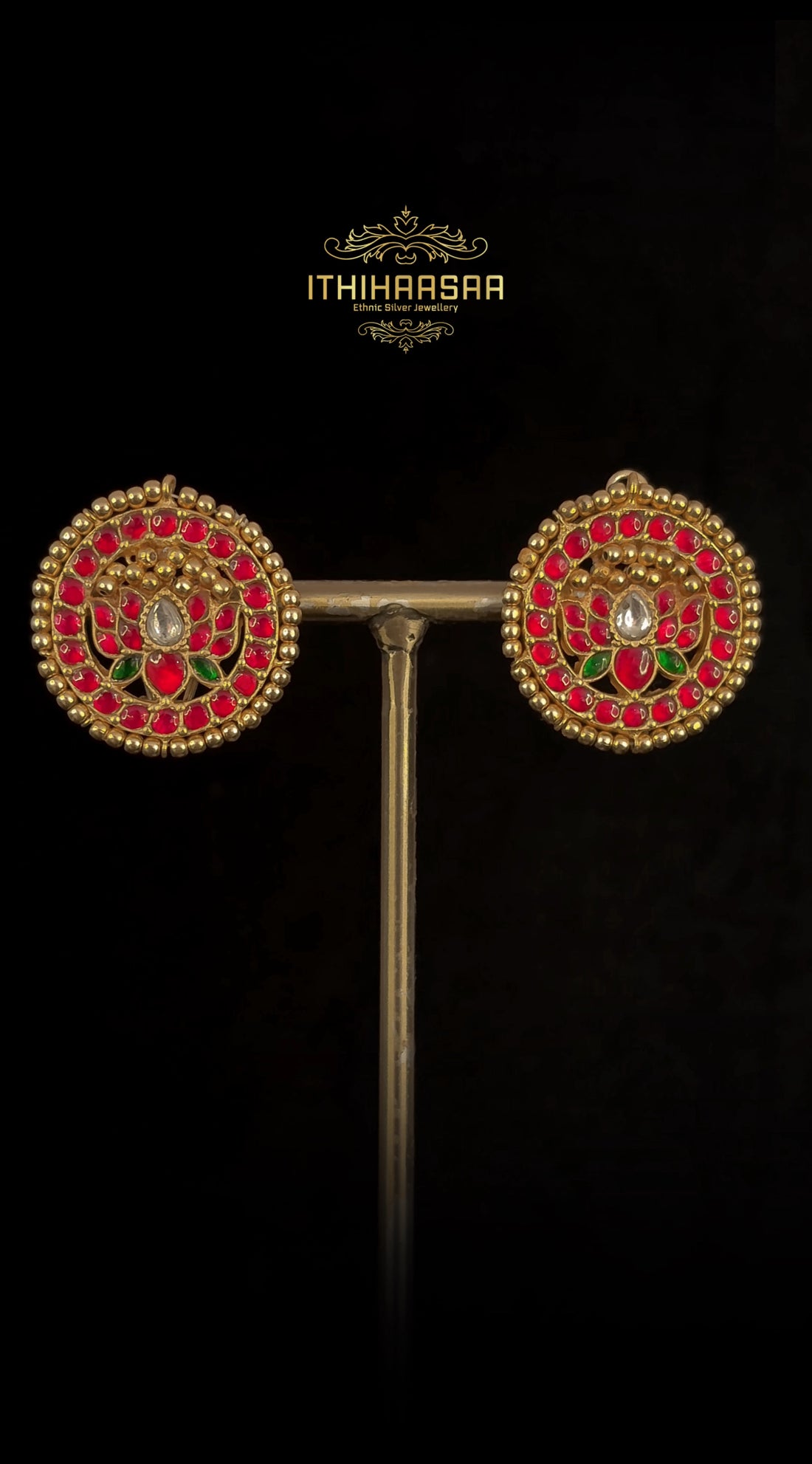 Convertible Kundan Earrings (2-in-1 Styling)