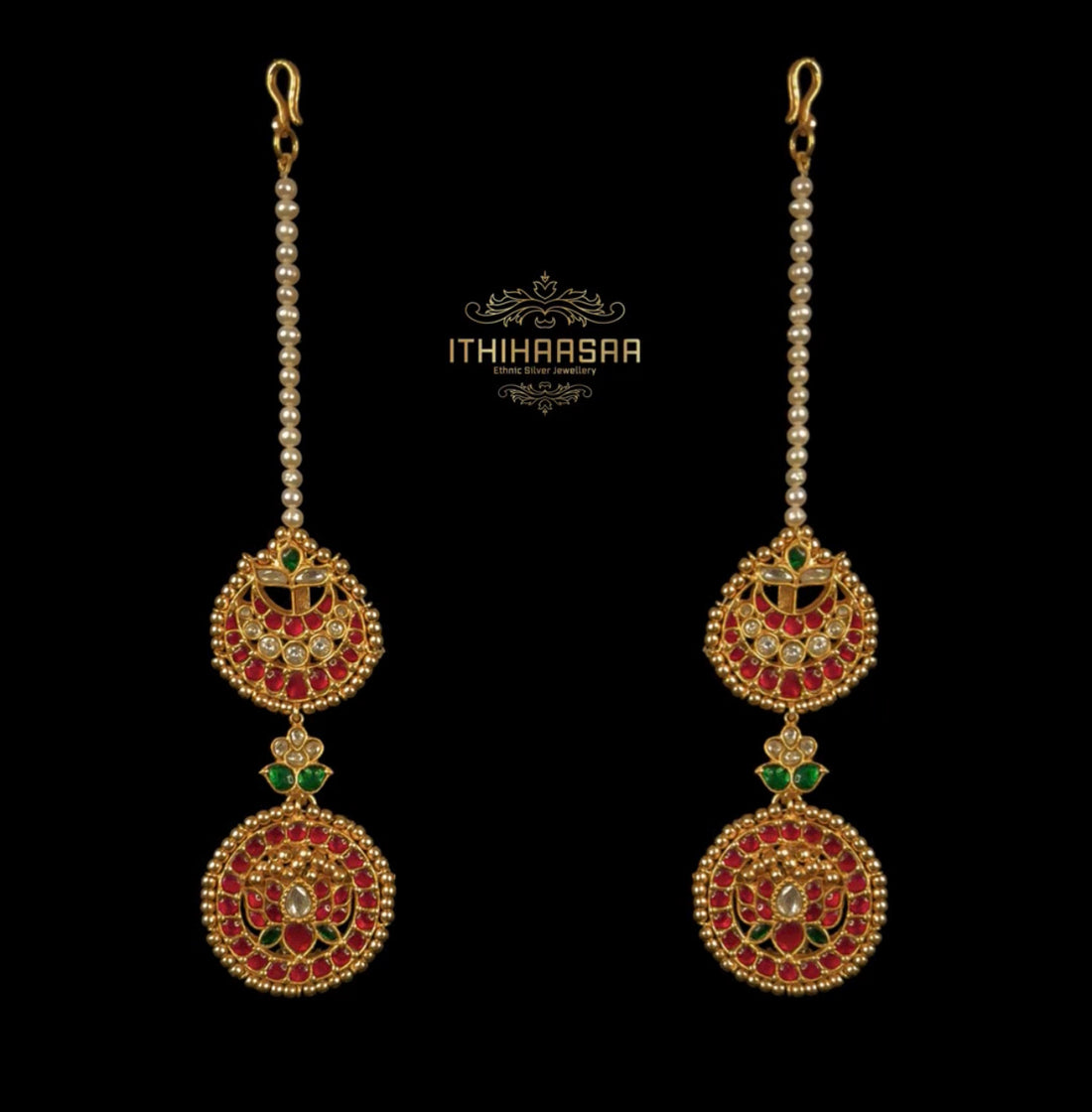 Convertible Kundan Earrings (2-in-1 Styling)