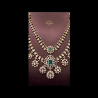 Uncut Polki Detachable 2 Layer Necklace