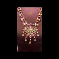 Grand Uncut Polki Ruby Lotus Mala