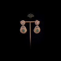Tara Russian Emerald Stone Earrings